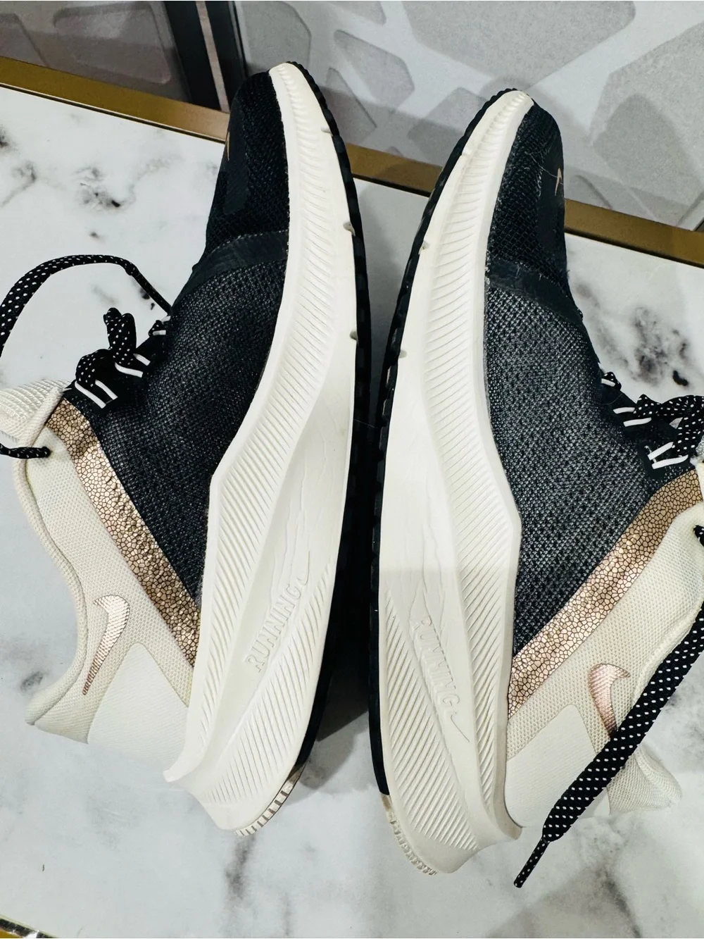 Nike Women’s Black, Cream & Gold Running Sneakers